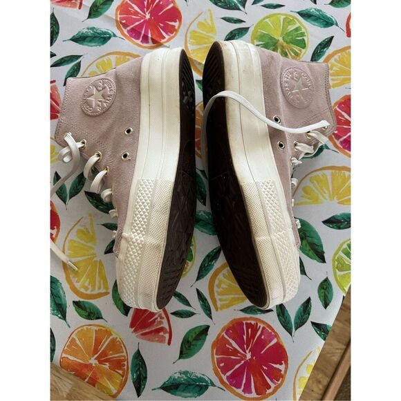 Converse Chuck Taylor Women”s Suede All StarHigh Tops Mauve sz 9 - Picture 4 of 15